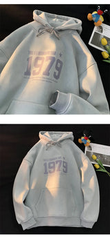 Winter New Korean Men's Hooded Sweatshirt New Niche Ins Harajuku Style Personality Loose Casual Y2K Couple Thickened Jacket Top