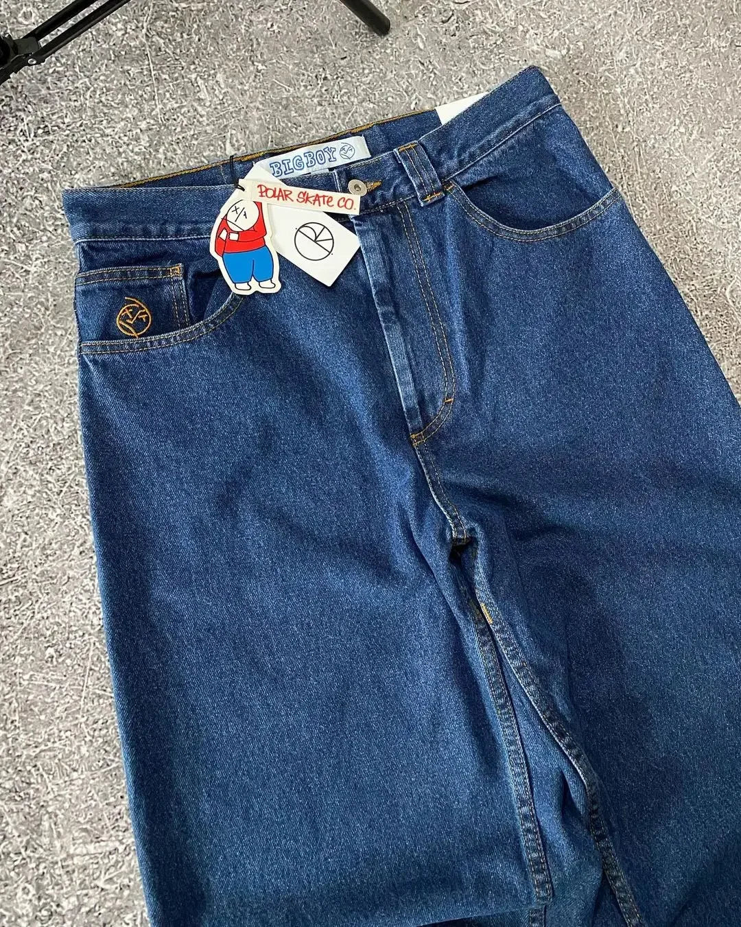 hip hop streetwear big boy jeans y2k embroidery pattern retro blue baggy jeans pants men women fashion pants clothing unique jeans style 1614