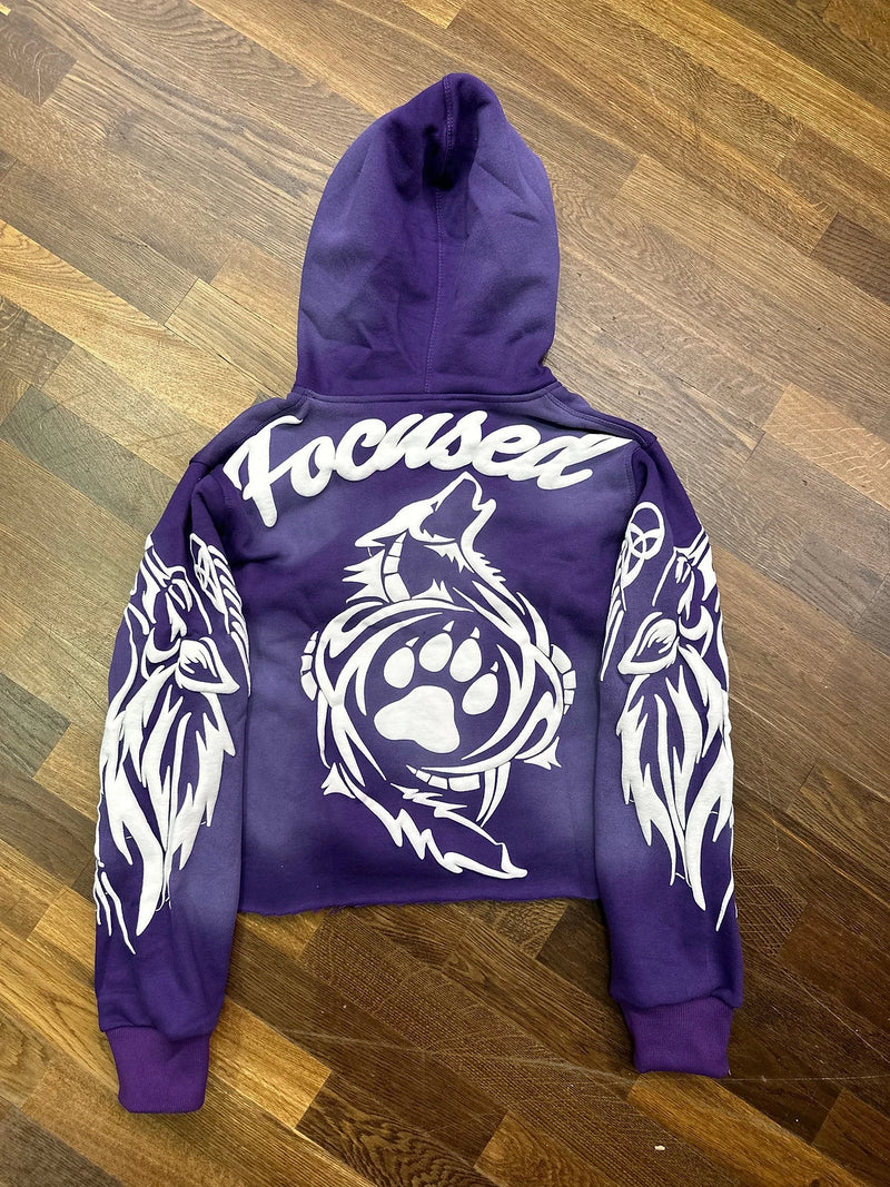 Y2K Pullover Hoodie Long Sleeved Oversize Vintage 3D Printed Clothing