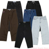 polar big boy jeans skate collection hip hop streetwear embroidery y2k pants baggy jeans mens womens high waist wide trouser stacked flare jeans