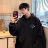 New Goth Graphic Printed Hooded Sweatshirts For Men Y2K Vintage Street