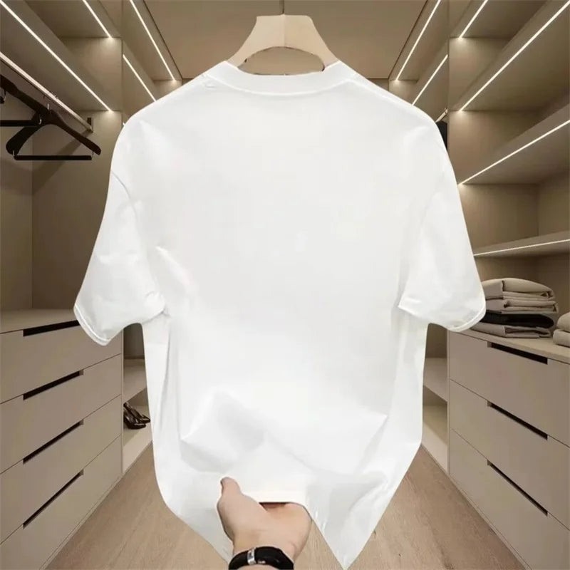 Vaporwave Graphic tee – 2024 Summer New Mens Letter Print Tshirts Cotton Short Sleeve
