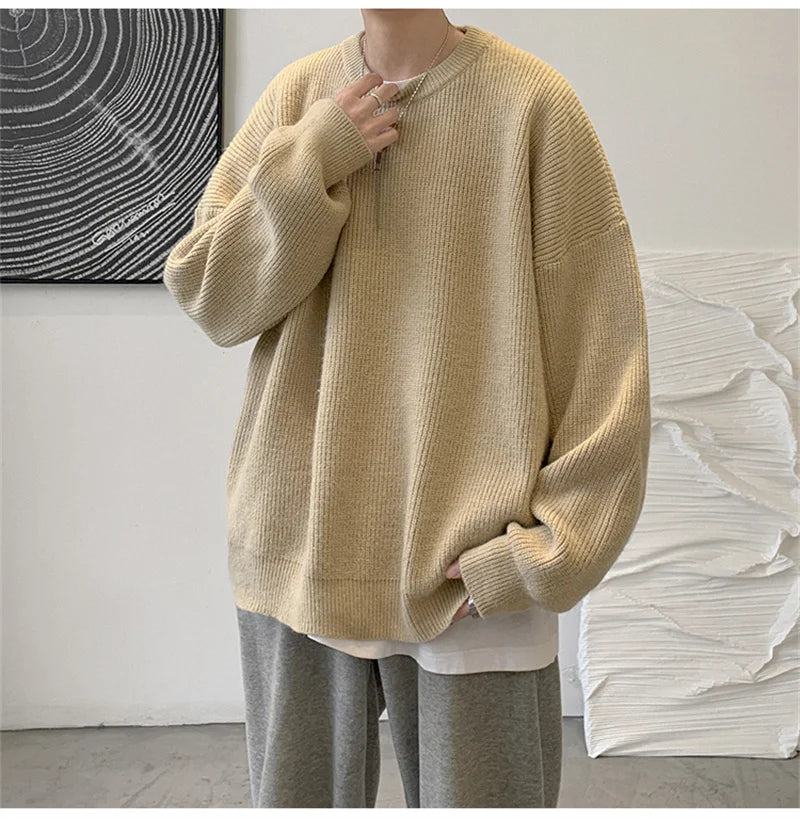 varsity graphic knit, unisex street look, trendy streetwear apparel for men and women