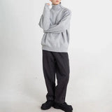 varsity flame knitwear, statement sweater, cozy knitwear for men, oversized grunge aesthetic winter top