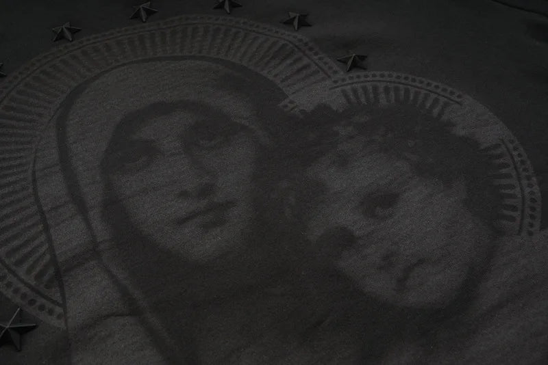 New 2022 Novelty Men Stereo Star Virgin Mary Halo Hoodies Hoody Hooded