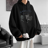 Cool Cartoon Cat Graphic Print Hoodies For Men Y2K Streetwear Clothes