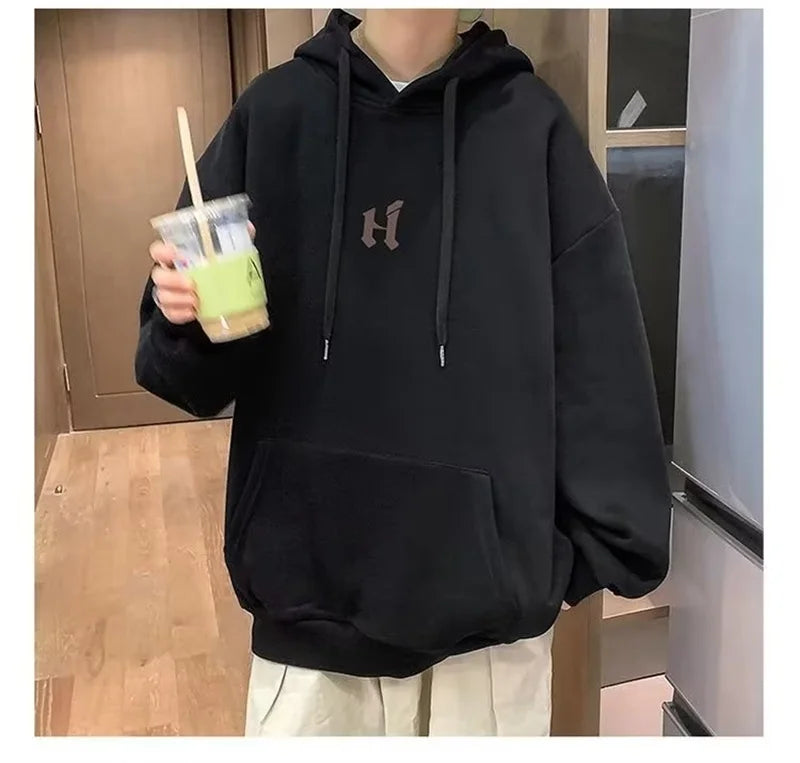 City Boy Oversized Hoodie Sweatshirt Men American High Street Hoodies Funny Streetwear Hip Hop Hoody Mens 2025 Autumn Tracksuit