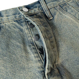 men vintage jeans distressed retro loose straight denim pants 2024 man ro style jeans trousers ripped baggy denim