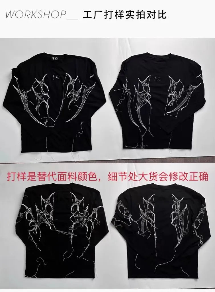 Vaporwave Fashion – New Arrival 2024 Men Thug Club Tassels T Shirts T Shirt – Edgy Streetwear for All Genders
