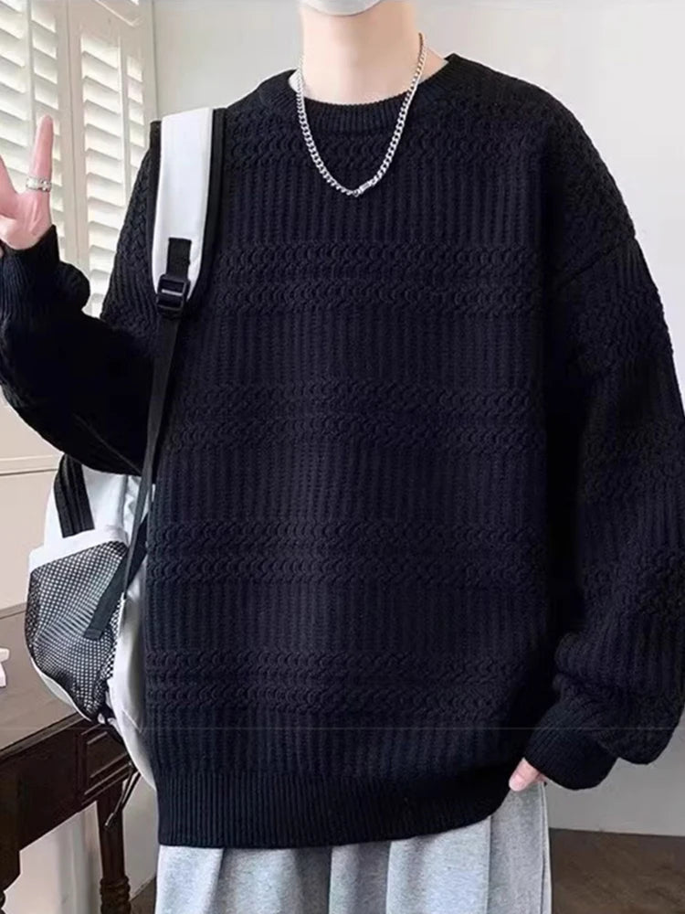 bold fire sweater, layered fit piece, aesthetic soft knit grunge sweater for cozy streetwear