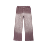 rainbowtouches men jeans unisex pants high street hip hop loose casual couple cargo straight patchwork gradient casual pants unique cargo style 590