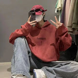 Autumn And Winter New Heavyweight Loose And Thick Hooded Suede Pullove