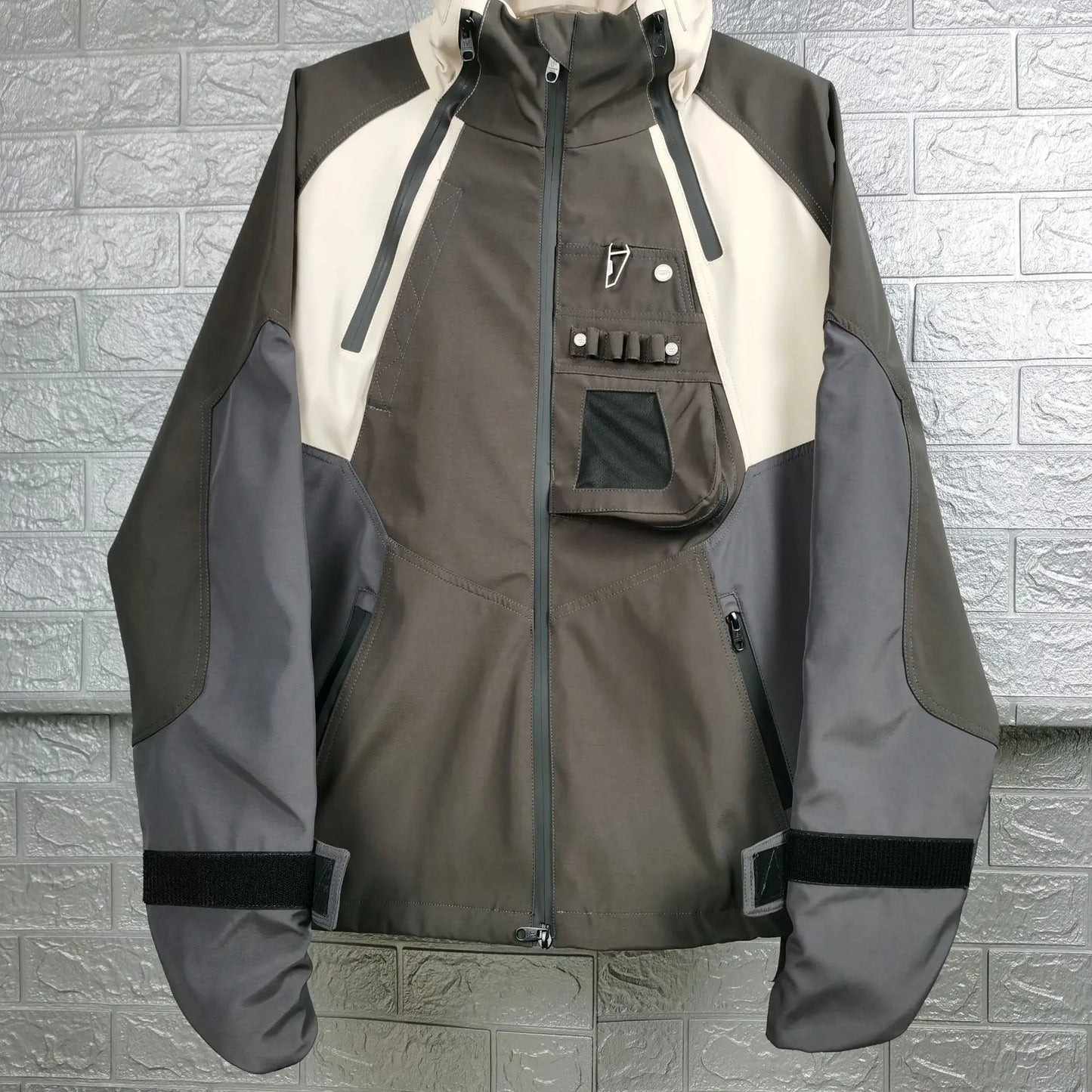 New 2023 Men Under My Car Parka All Track Zipper Casual Mess Inside Windbreaker With Hoody Trench Jackets Coat Outdoor  #A07