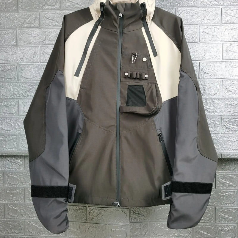 New 2023 Men Under My Car Parka All Track Zipper Casual Mess Inside Windbreaker With Hoody Trench Jackets Coat Outdoor  #A07