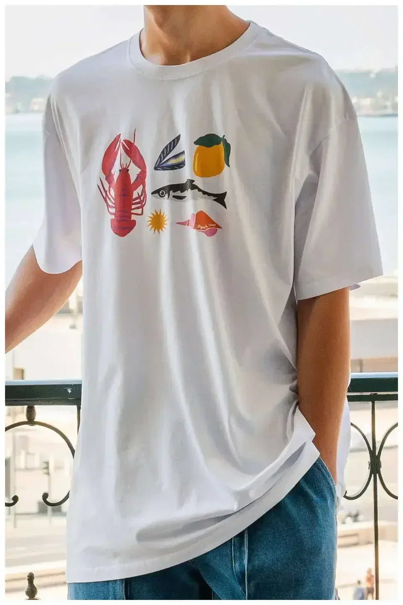 Anime Aesthetic Shirt – Gothic Clothes Purified Cotton Oversized Harajuku Summer Cas – Edgy Streetwear for All Genders