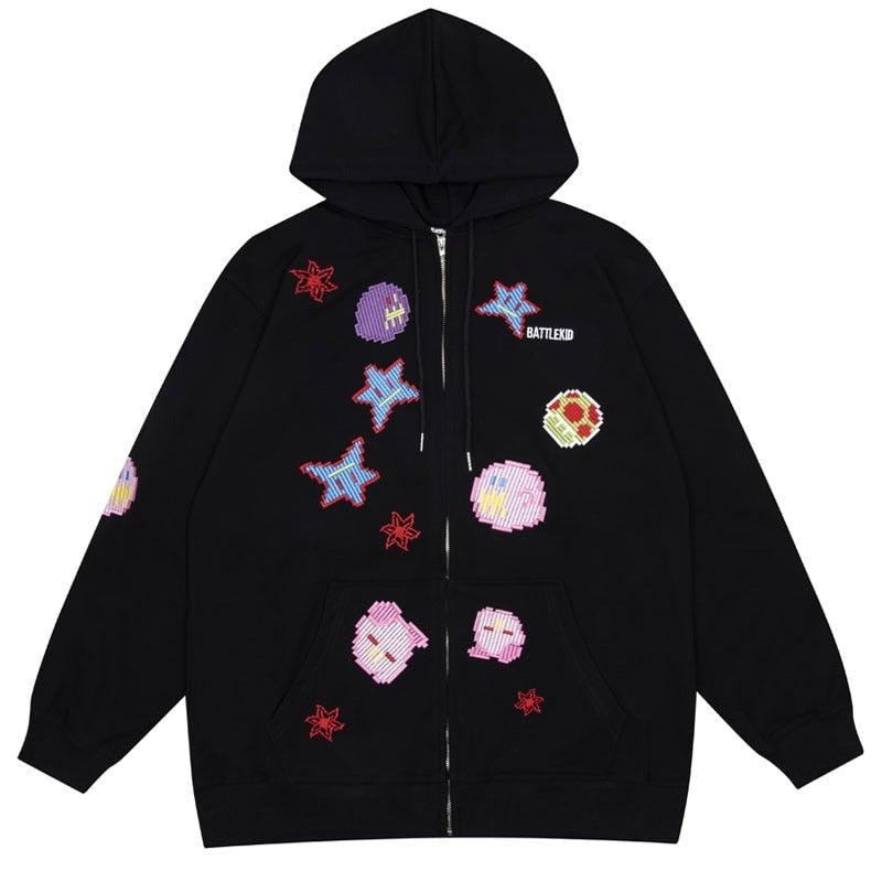 "Star World" Graphic Unisex Streetwear Vintage Women Men Y2K Hoodie
