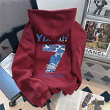 Autumn Creative Seven Graphic Hoodies Mens Cotton Fleece Printed Hoode