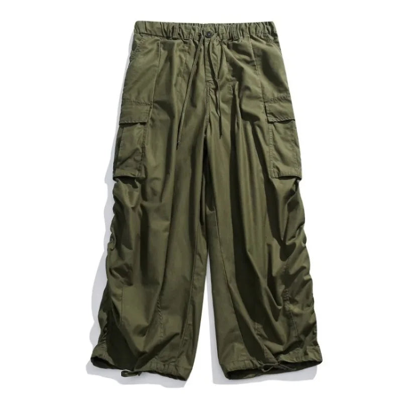 japanese street mens 3 piece set multi pocket camping vest solid cargo shirt side pockets casual pants suit couple trend set unique cargo style 4636