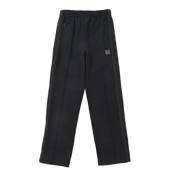 black new sweatpants pants men woman zipper drawstring embroidery side edge weaving stripe straight cylinder trousers urban active pants