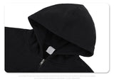 Cyber streetwear hoodie with data matrix-style print
