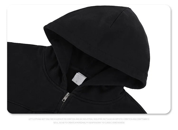 Cyber streetwear hoodie with data matrix-style print