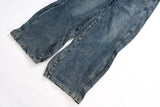 mens blue baggy jeans irregular patchwork streetwear hip hop loose jeans trousers male luxury designer denim pants unique jeans style 387