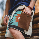 mens casual cargo shorts summer american retro knitted shorts contrast color embroidery geometric beach five point casual pants combat utility trousers