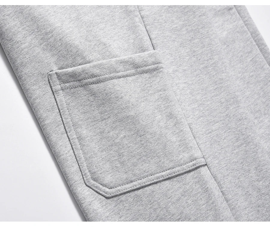 american streetwear gray flared sweatpant men double knee patch micro flare overalls harajuku casual patchwork sweat pants black unique joggers style 2966