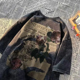 Skatercore Crying angel – Summer Loose Fitting Casual Couple Personality Flower Print