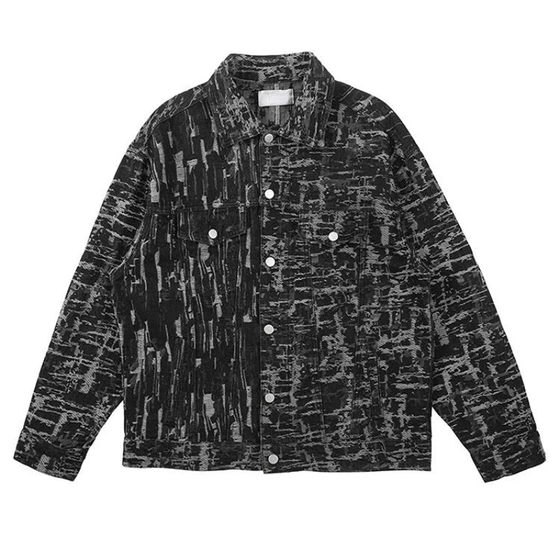 irregular scratched ripped holes denim jackets 2023 fashion turn down collar mens jean outerwear casual streetwear jeans nan  - variant style 51a6b3 for streetwear fashion