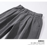 suit pant men korean streetwear fashion loose casual plus size straight suit pant office man commuter pants trousers unique default style 2239