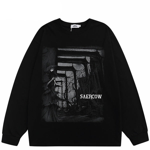 "Scarecrow" Unisex Men Women Streetwear Graphic Sweatshirt Daulet Apparel