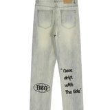 american gothic letter mens baggy jeans y2k retro harajuku straight denim trousers hip hop fashion printed jean man pants unique jeans style 574