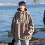 Spring and Autumn Trendy Hip Hop American High Street Men and Women Retro Letter Printed Hoodie Couple Loose Casual Top y2k