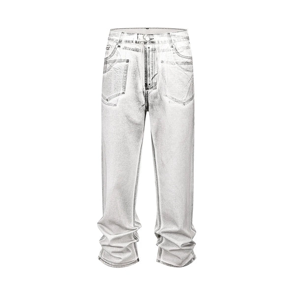 harajuku men women baggy jeans pants solid color washed loose casual denim trousers oversized high street loose cargos baggy cargo bottoms