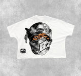American Summer Street Fashion Brand Anime Print Oversized Half-sleeved Tops Men Y2k Hip-hop Retro Casual Loose T-shirts Women