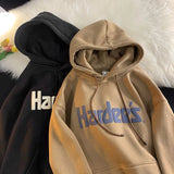 Trendy Personalized Pure Cotton Men's Hooded Sweatshirt New American Style Y2K Simple Loose Retro Thickened Jacket Tops