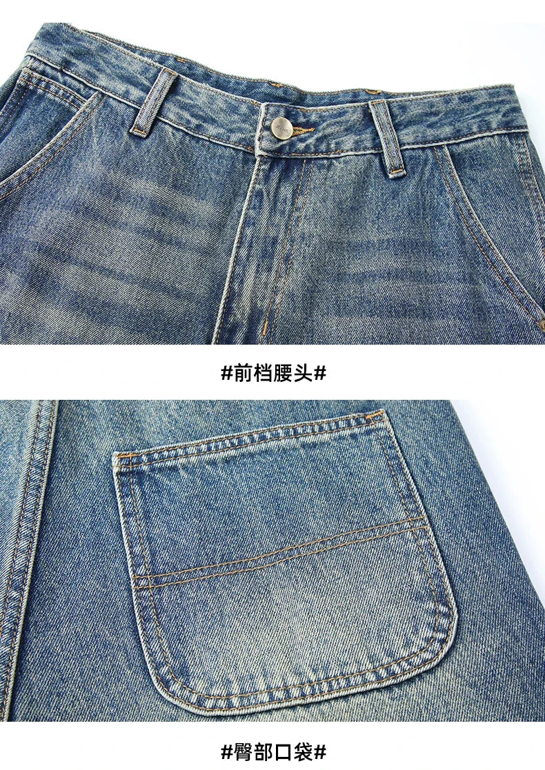 men streetwear fashion loose casual plus size denim harem jeans pant cityboy retro splice pocket cargo jeans trousers 40 38 unique cargo style 3205