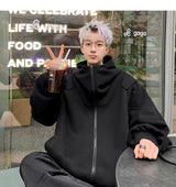 White Cardigan Sweatshirt Men 2024 Spring And Autumn New Style High En