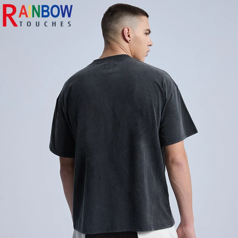 Y2K Graphic Tee – Rainbowtouches 2022 Brand Mens T Shirt High Street Tidal Cur – Urban Streetwear for Men & Women