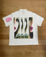 Gothic Aesthetic print tee – Y2K Harajuku Hip Hop Retro Cartoon Printed Lapel Short Sleev