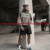 New American Heavy Duty Vintage Hoodie Long Sleeve High Street High Qu