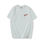 Harajuku Melting smiley – Summer Mens Short Sleeved New Retro Motorcycle Letter Printi