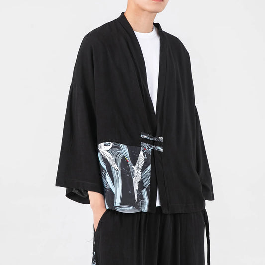 Kimono Cardigan Men Summer New Haori Samurai Kimonos Karate Streetwear Shirt Yukata