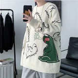 oversized flame knit top, unisex streetwear inspired by 2025 fashion trends, mens fashion layer for modern streetwear collect