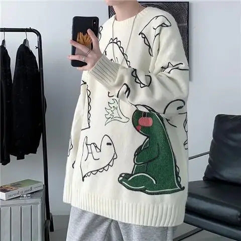 oversized flame knit top, unisex streetwear inspired by 2025 fashion trends, mens fashion layer for modern streetwear collect