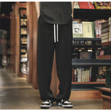 autumn mens sweatpants korean fashion sportswear drawstring wide leg straight track pants casual y2k streetwear baggy trousers unique joggers style 3298