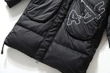 Men Hooded Down Jacket Winter Casual Letter Printed Parkas Streetwear Warm Black Zipper Jackets Harajuku Fashion Duck Down Coats