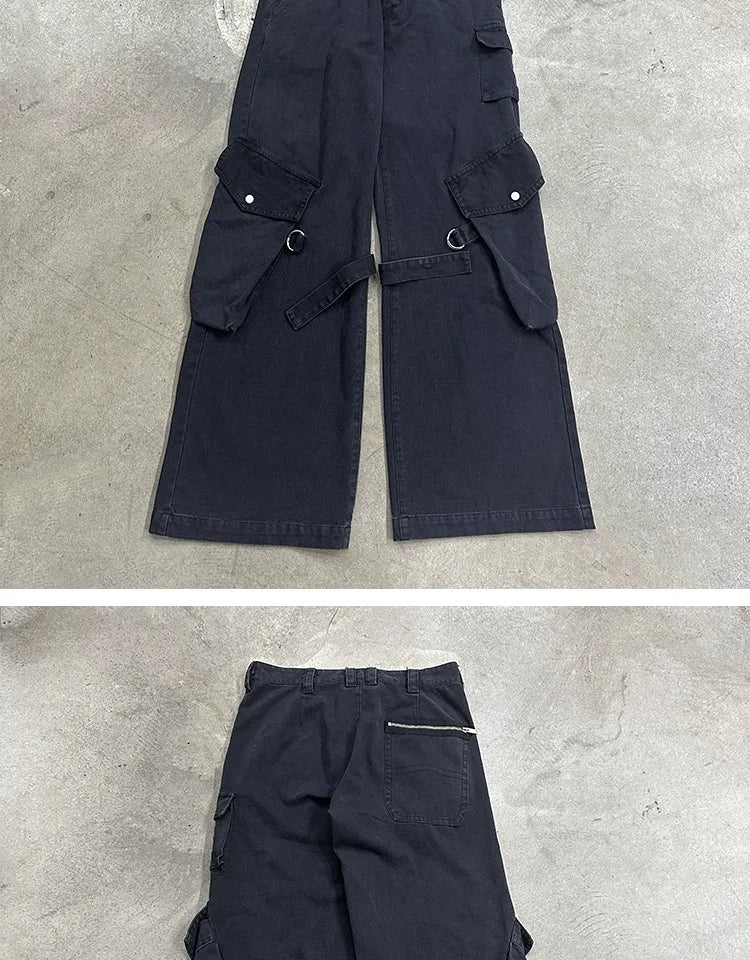 brand new anniversary zipper multi pocket fit straight pant jeans cotton denim pants comfort casual jeans size s m l xl u51 ripped baggy denim