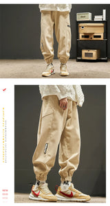 autumn spring men corduroy pants casual jogging sweatpants hip hop fashion streetwear joggers trousers y2k baggy pantalones unique joggers style 3609